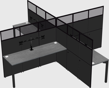 Quad office cubicles