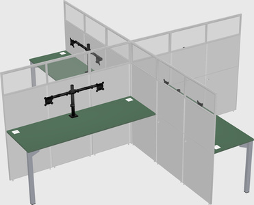 Quad office cubicles