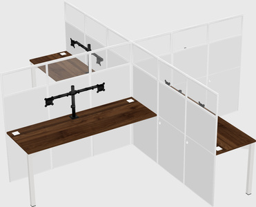 Quad office cubicles