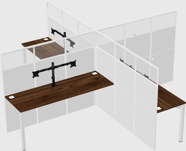 Quad office cubicles