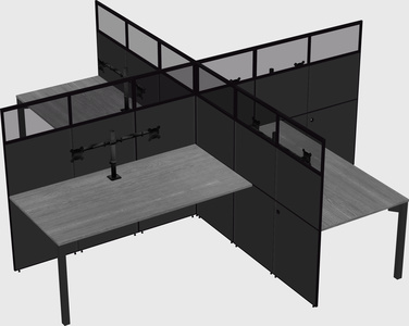 Quad office cubicles
