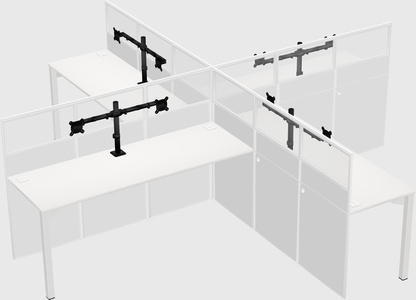 Quad office cubicles
