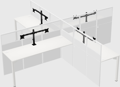 Quad office cubicles