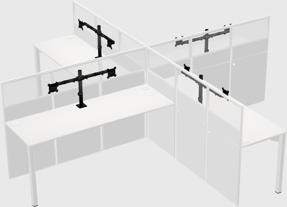 Quad office cubicles
