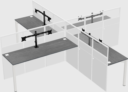 Quad office cubicles