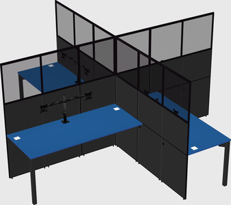Quad office cubicles