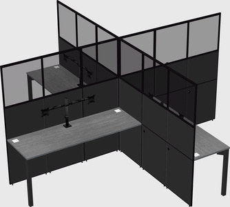 Quad office cubicles