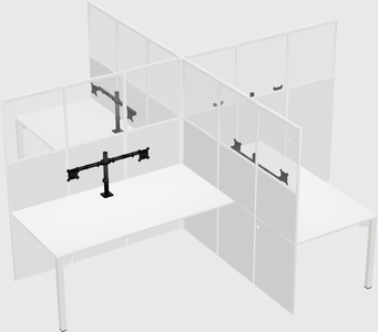 Quad office cubicles