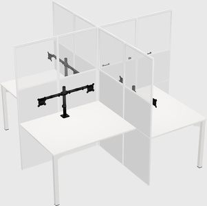 Quad office cubicles