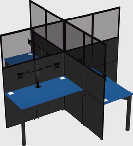 Quad office cubicles