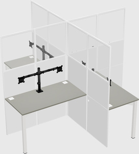 Quad office cubicles
