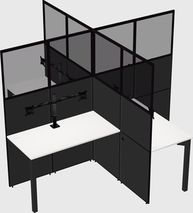 Quad office cubicles