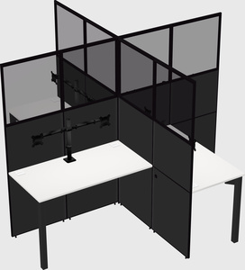 Quad office cubicles