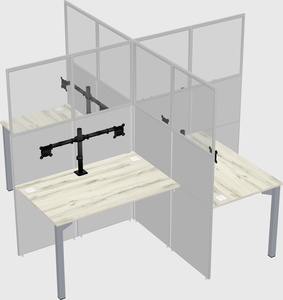 Quad office cubicles