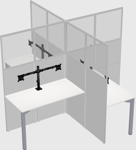 Quad office cubicles