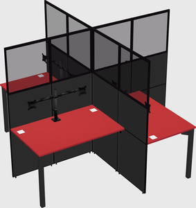 Quad office cubicles