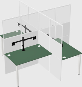 Quad office cubicles
