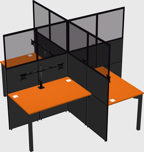 Quad office cubicles