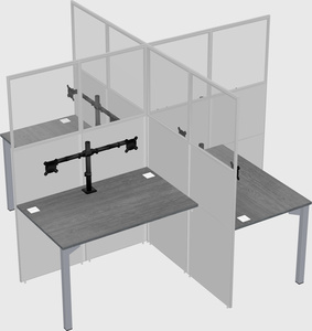 Quad office cubicles