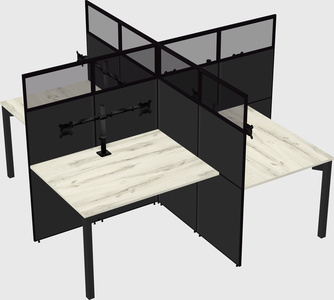 Quad office cubicles