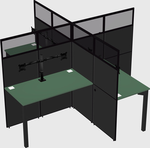 Quad office cubicles