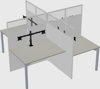 Quad office cubicles