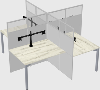 Quad office cubicles