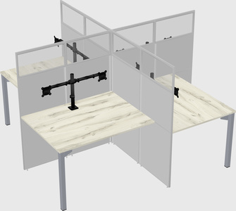 Quad office cubicles