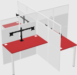 Quad office cubicles