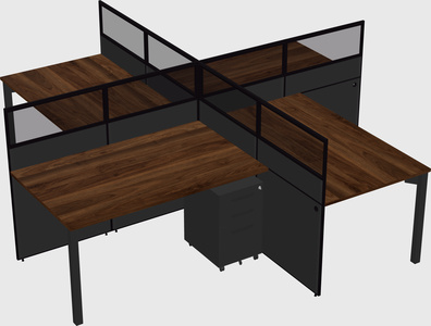 Quad office cubicles