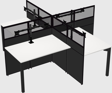 Quad office cubicles