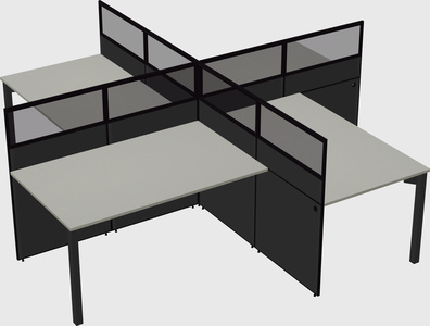 Quad office cubicles
