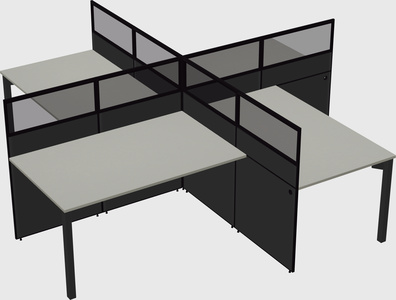 Quad office cubicles