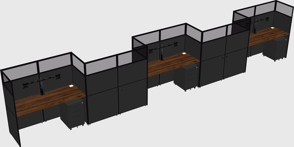 Rectangular cubicles