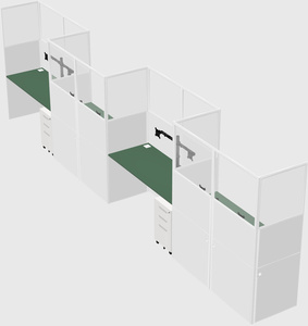 Rectangular cubicles