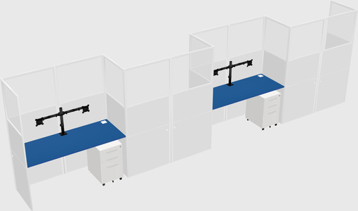 Rectangular cubicles