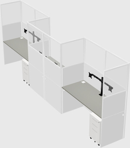 Rectangular cubicles