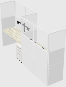 Rectangular cubicles