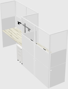 Rectangular cubicles
