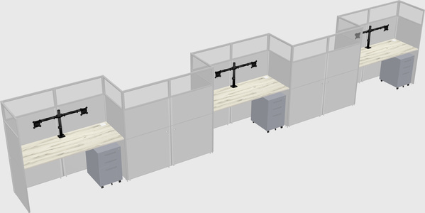 Rectangular cubicles