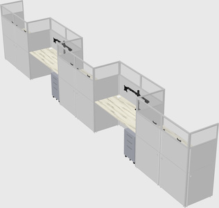 Rectangular cubicles