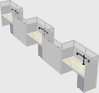 Rectangular cubicles