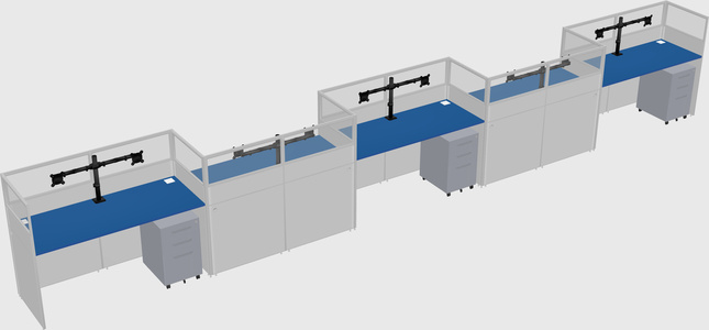 Rectangular cubicles