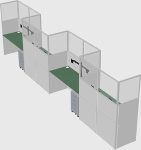 Rectangular cubicles