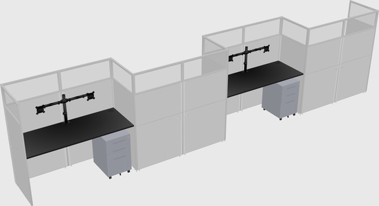 Rectangular cubicles