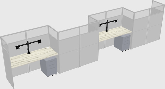 Rectangular cubicles