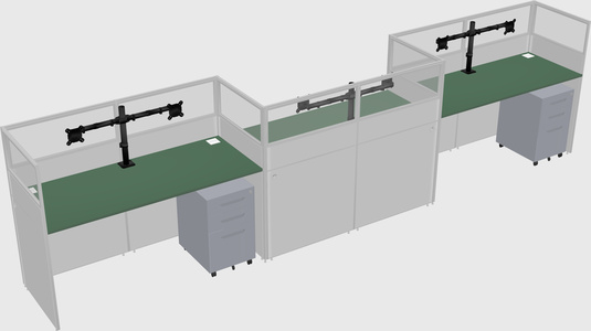 Rectangular cubicles