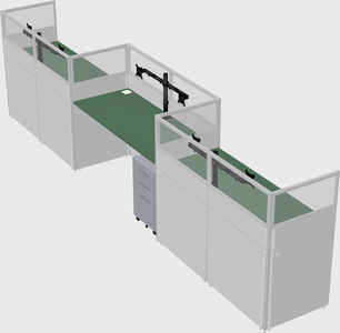 Rectangular cubicles