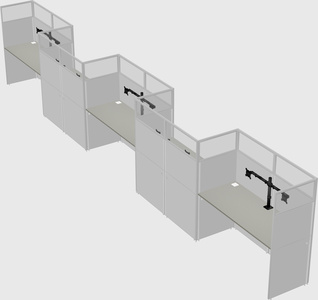 Rectangular cubicles