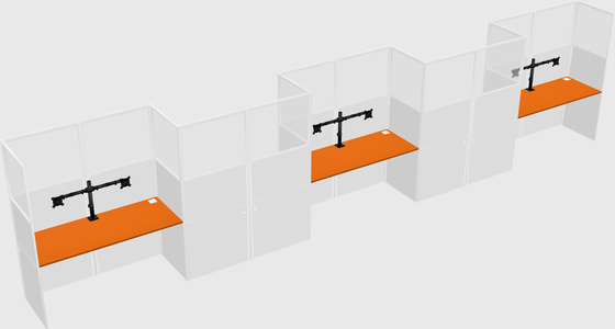 Rectangular cubicles